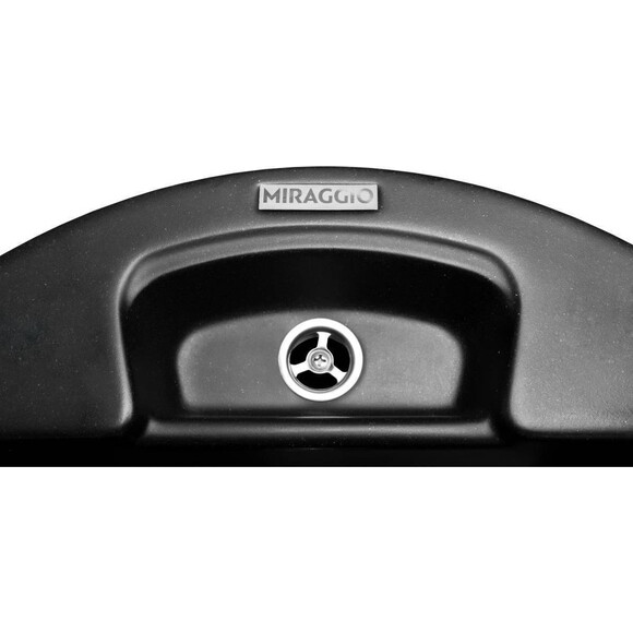 Мойка для кухни Miraggio Valencia Black Shine 0002424 (44x44 см, черная, с сифоном), Цвет производителя: черный, фото 8