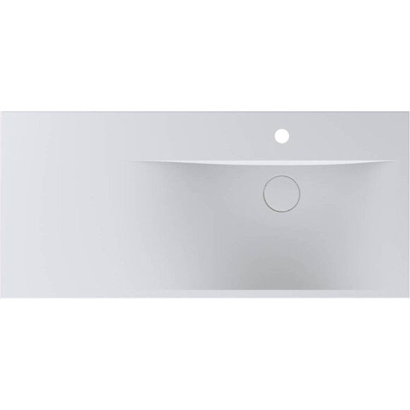 Раковина Miraggio Viola 1000 R Mirasoft 8813429 (100x46 см, белая матовая, с крылом), Доступные размеры: 100 x 46 R, Цвет производителя: белый матовый, Технология производства: Mirasoft Technology, фото 3