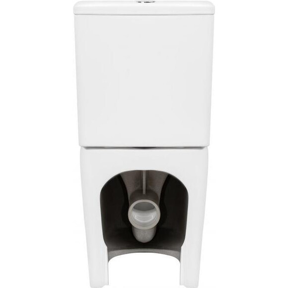 Безобідковий унітаз-компакт Qtap Scorpio Ultra Quiet QT14222125AUQW (воронкоподібний, з сидінням), фото , изображение 7