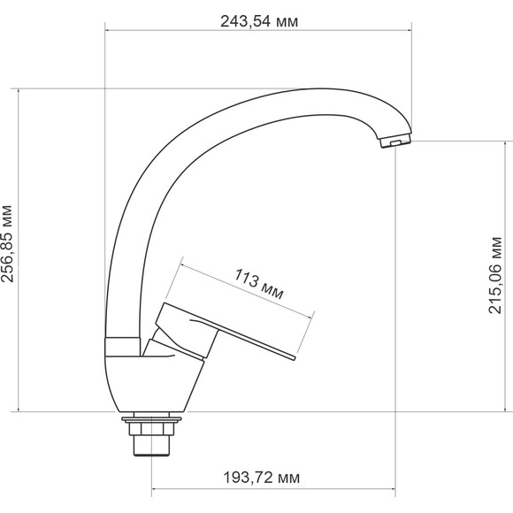 Смеситель для кухни Lidz Tani 008F (k40) (LDTAN008FCRM44971), фото 2