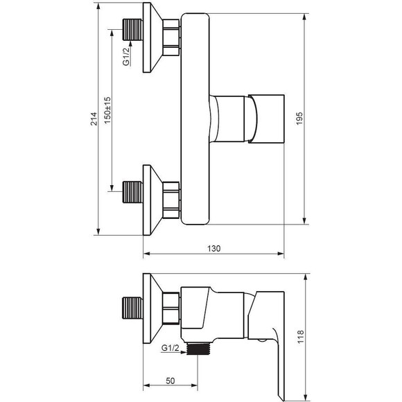 Змішувач для душу Damixa Apollo 472000001, Колір виробника: хром, фото , изображение 7