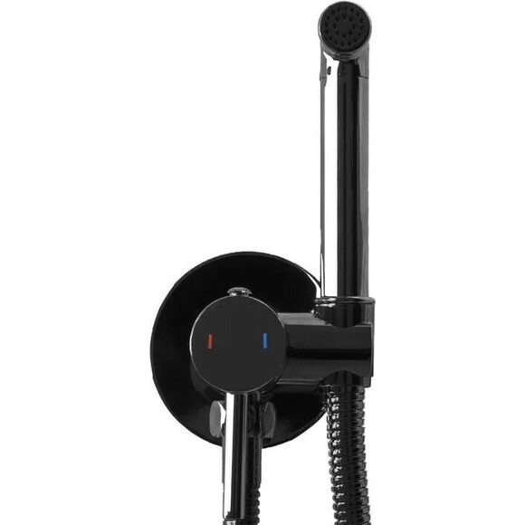 Гигиенический душ со смесителем Rea Loop Black Glossy REA-B5656 (черный глянцевый), Цвет производителя: черный глянец, фото 2