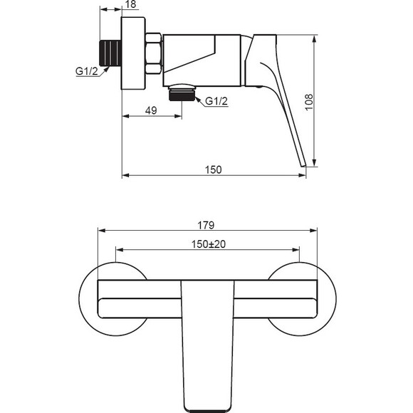 Смеситель для душа Damixa Merkur 402000300 (черный матовый), Цвет производителя: черный матовый, фото 4