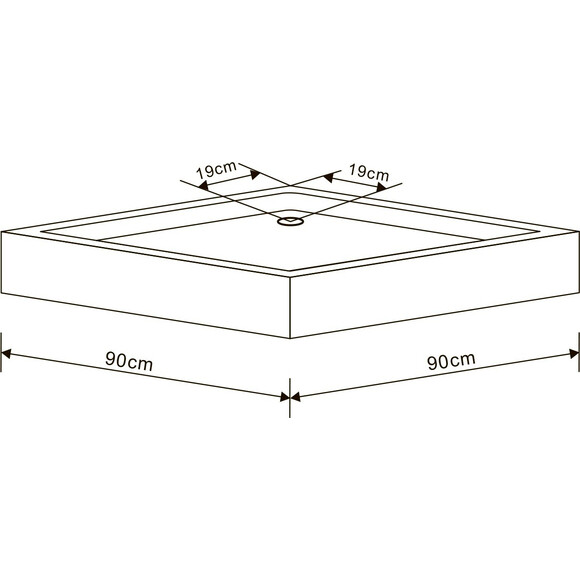 Душевой поддон Eger VI`Z 599-0909S (90x90 см, с сифоном и ножками), фото 3
