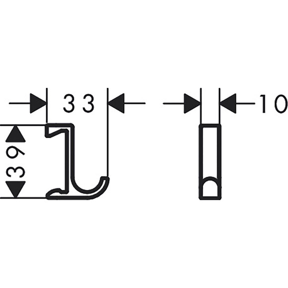 Крючок для ванной Hansgrohe Wallstoris White Matt 27929700 (белый матовый, одинарный, 2 шт.), Цвет производителя: белый матовый, фото 2