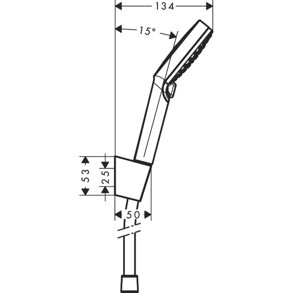 Лейка для душа Hansgrohe Crometta Vario White/Chrome 26692400 (белый/хром, двухрежимная, с шлангом и держателем), фото 2