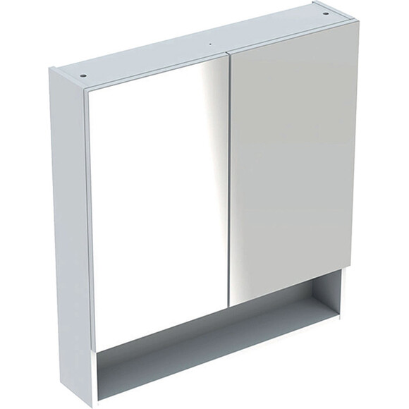 Зеркальный шкаф Geberit Selnova Square 501.268.00.1 (79x85 см, белый глянцевый, распашной), Доступные размеры: 79 x 85, Цвет производителя: белый глянец, фото 