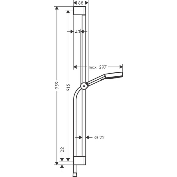 Душевой гарнитур Hansgrohe Pulsify Select Chrome 24170000, фото 2