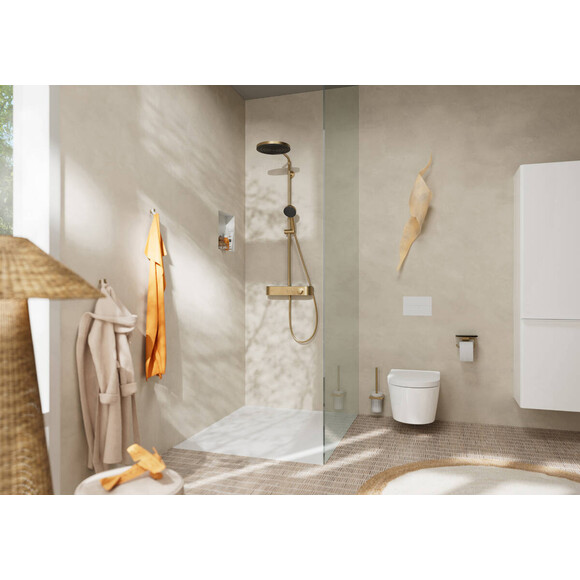 Душова система з термостатом Hansgrohe Pulsify S Brushed Bronze 24220140 (брашована бронза), Колір виробника: брашована бронза, фото , изображение 7