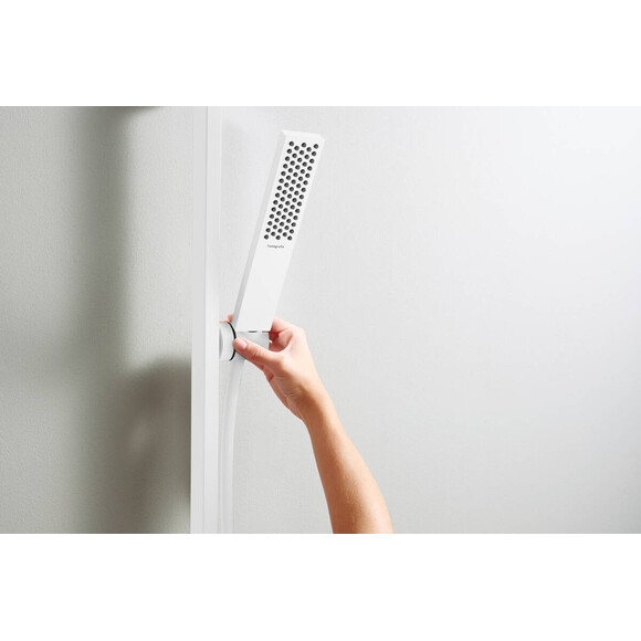 Лейка для душа Hansgrohe Pulsify E White Matt 24320700 (белая матовая, однорежимная), Цвет производителя: белый матовый, фото 4