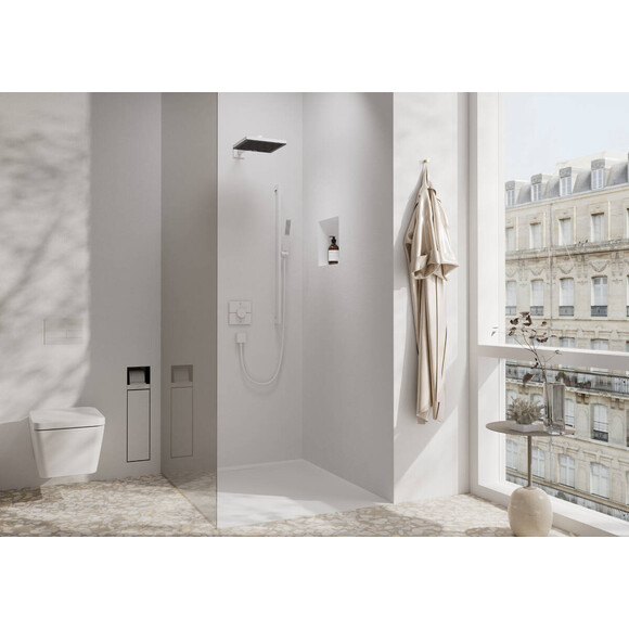 Лейка для душа Hansgrohe Pulsify E White Matt 24320700 (белая матовая, однорежимная), Цвет производителя: белый матовый, фото 8