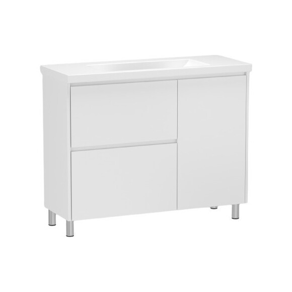 Тумба RJ Forma-XO з умивальником Cersanit Como RJFU013-0180WHSET (RJFU013-0180WH+K32-004-BOX, 80 см, біла глянсова, підлогова), Доступні розміри: 80, Колір виробника: білий глянець, фото 