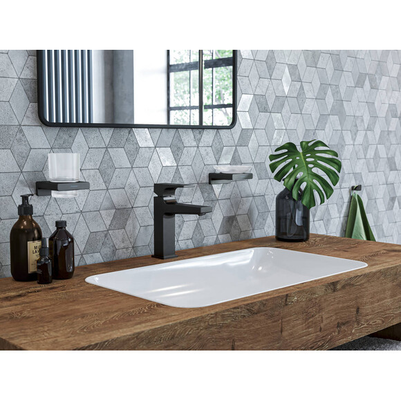 Склянка для зубних щіток Hansgrohe Addstoris Black Matt 41749670 (чорна матова, настінна), Колір виробника: чорний матовий, фото , изображение 2