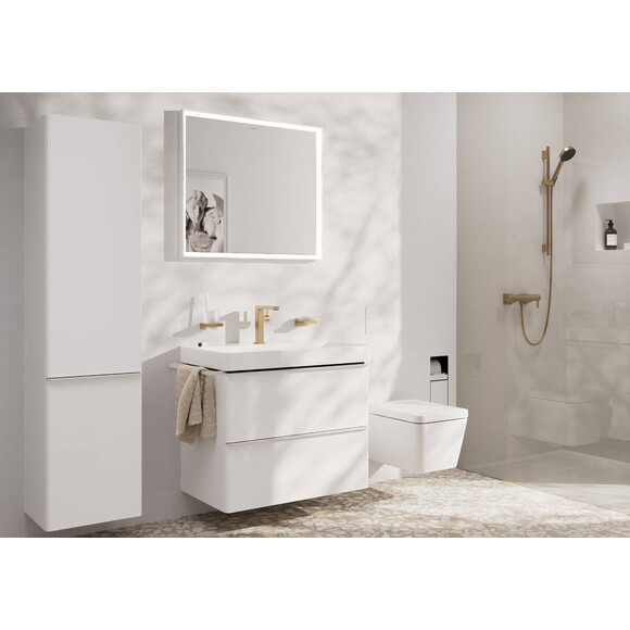 Смеситель для умывальника Hansgrohe Tecturis E Brushed Bronze 73040140 (брашированный бронзовый, с каскадным изливом и донным клапаном), Цвет производителя: брашированная бронза, фото 2