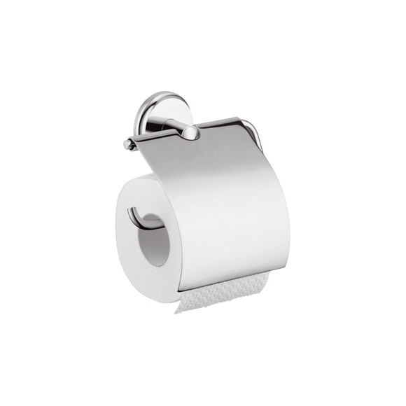 Тримач для туалетного паперу Hansgrohe Logis Chrome 41623000 (з кришкою), фото 
