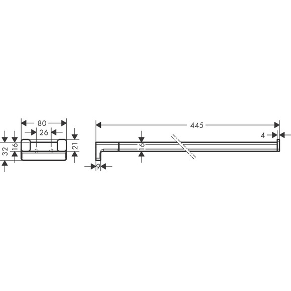 Рушникотримач Hansgrohe Addstoris Gold 41770990 (золотий, подвійний), Колір виробника: золото, фото , изображение 2