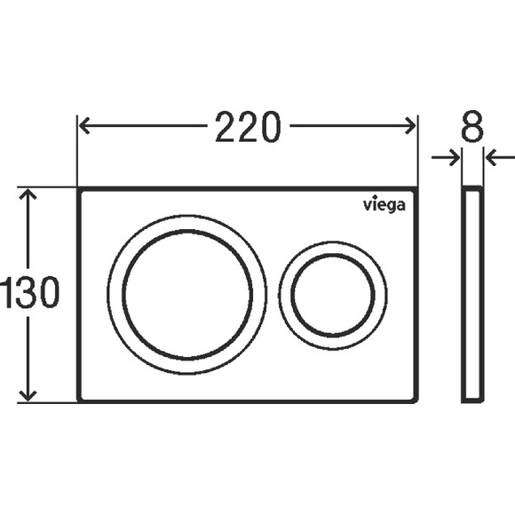 Панель смыва Viega Prevista Visign for Style 20 White 773793 (белый альпийский), Цвет производителя: альпийский белый, фото 3