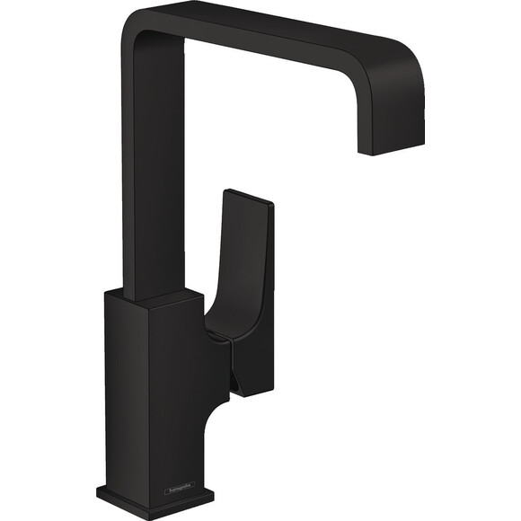 Смеситель для умывальника Hansgrohe Metropol Black Matt 32511670 (черный матовый, с донным клапаном), фото 