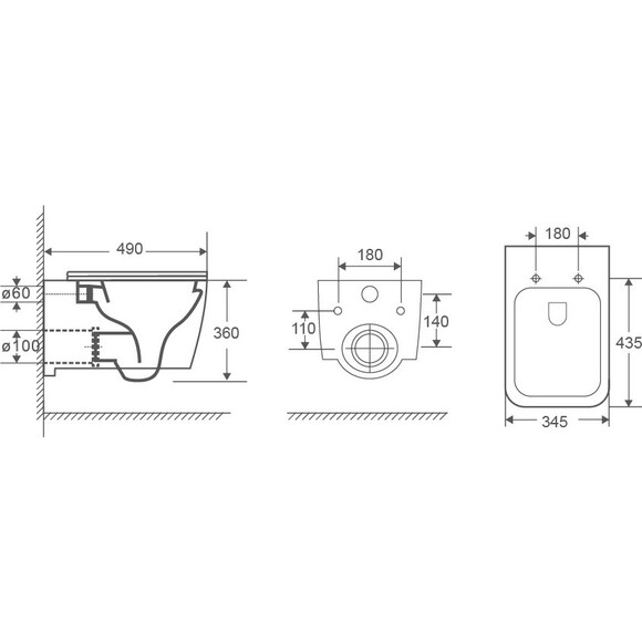 Безободковый подвесной унитаз Volle Ramiro 1388.001007 (c сиденьем), фото 2