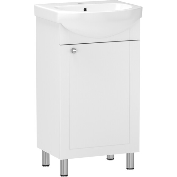 Тумба RJ Fort-B с умывальником Cersanit Arteco RJFU010-0140WHSET (RJFU010-0140WH + K667-005, 40 см, белая глянцевая, напольная), Доступные размеры: 40, Цвет производителя: белый глянец, фото 