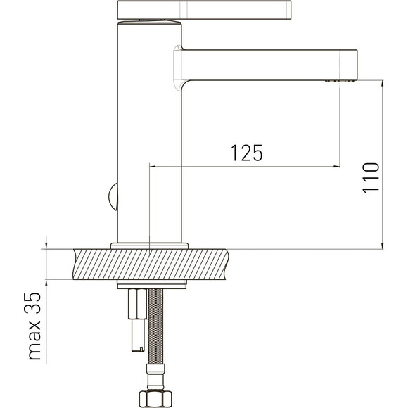 Змішувач для умивальника Volle Mora Black Matt/Gold 1537.010126 (чорний матовий/золотий), Колір виробника: золото, чорний матовий, фото , изображение 2