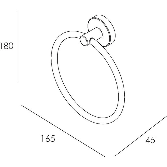 Рушникотримач Imprese Skala Chrome 131275 (кільце), фото , изображение 2
