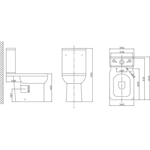 Унитаз-компакт Imprese Orlik c06209403 (с сиденьем), фото 2