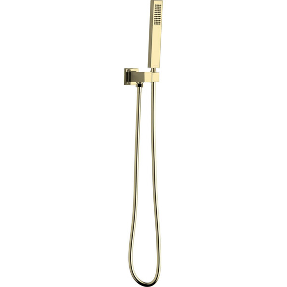 Лейка для душа Volle Cascada B65 Gold 1586.170115 (золотая, однорежимная, с шлангом и держателем), Цвет производителя: золото, фото 