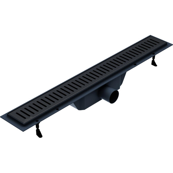 Душовий трап Volle Master Linea Black Matt 9000.200804 (80 см, чорний матовий), Колір виробника: чорний матовий, Доступні розміри: 80, фото 