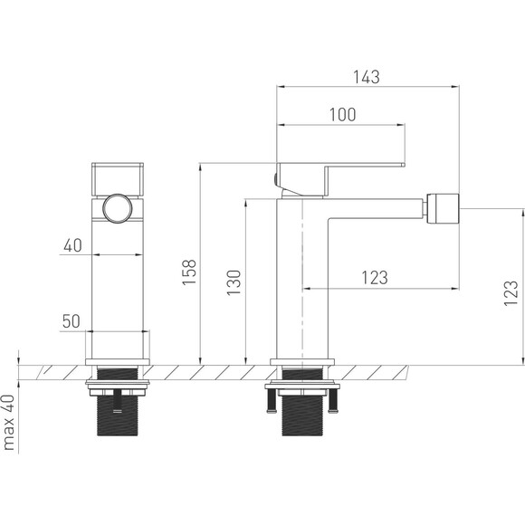 Смеситель для биде Volle Pardo Chrome 1548.020101, Цвет производителя: хром, фото 2