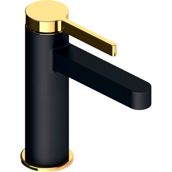 Змішувач для умивальника Volle Mora Black Matt/Gold 1537.010126 (чорний матовий/золотий), Колір виробника: золото, чорний матовий, фото 