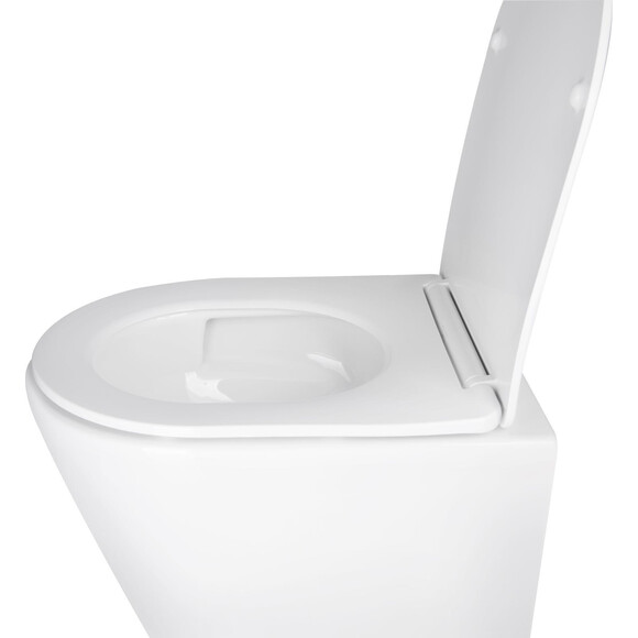 Комплект унитаз с инсталляцией 4 в 1 Qtap QT16335179W45152: подвесной унитаз с сиденьем Swan QT16335179W + инсталляция Nest ST QT0133M425 + клавиша смыва Nest QT0111M11111SAT + звукоизоляционная прокладка, фото 5