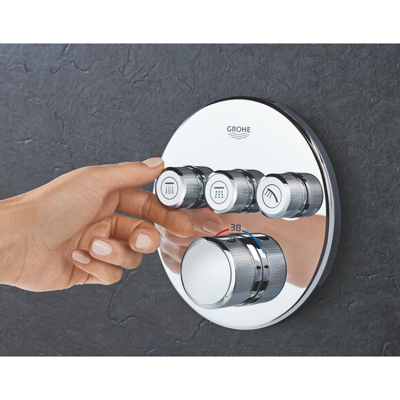 Душевая система с термостатом Grohe QuickFix Grohtherm SmartControl&Vitalio Start 250 UA202802R3 (скрытого монтажа, с изливом), фото 3