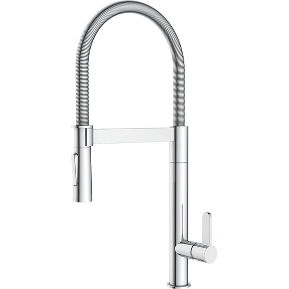 Змішувач для кухні Imprese Pivot SS Chrome f03408501SS (з гнучким виливом), фото 