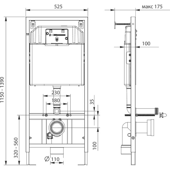 Инсталляция для унитаза 3 в 1 Koller Pool Dune 1200SL KP-112-001 (со звукоизолирующей прокладкой и креплением к стене), фото 3