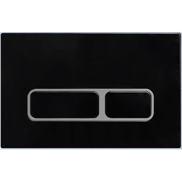 Панель смыва Koller Pool Edge Black/Ghrome KP-ED-002 (черный матовый/хром), Цвет производителя: черный матовый, хром, фото 