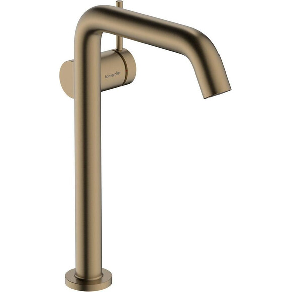 Смеситель для умывальника Hansgrohe Tecturis S Brushed Bronze 73370140 (брашированный бронзовый, высокий, с донным клапаном), Цвет производителя: брашированная бронза, фото 