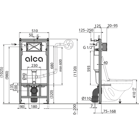 Інсталяція для унітазу Alcaplast AM101/1120-0001, фото , изображение 3