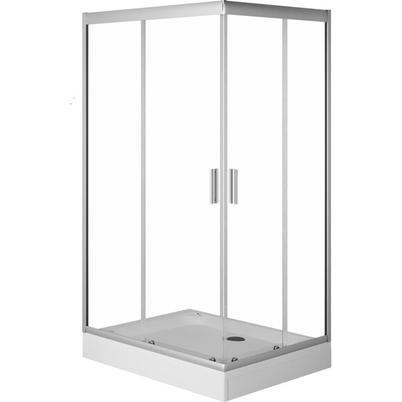 Душевая кабина Am.Pm Gem Square Slide W90UG-404-120280-MT (120x80 см, стекло прозрачное, профиль хром матовый), Доступные размеры: 120 x 80, Цвет производителя: сатин (хром матовый), фото 