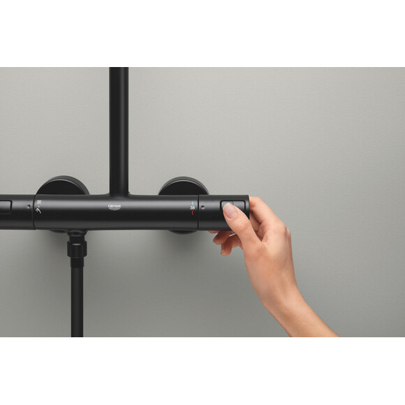 Душова система з термостатом Grohe QuickFix Vitalio Comfort 250 266962431 (чорна матова), Колір виробника: чорний матовий, фото , изображение 10