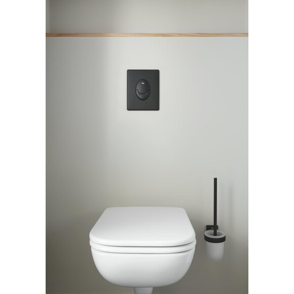 Ершик для унитаза Grohe QuickFix Start Cube Black 409772430 (черный матовый, настенный), Цвет производителя: черный матовый, фото 2
