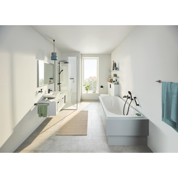 Рушникотримач Grohe QuickFix Start Cube Black 410892430 (чорний матовий), Колір виробника: чорний матовий, фото , изображение 2