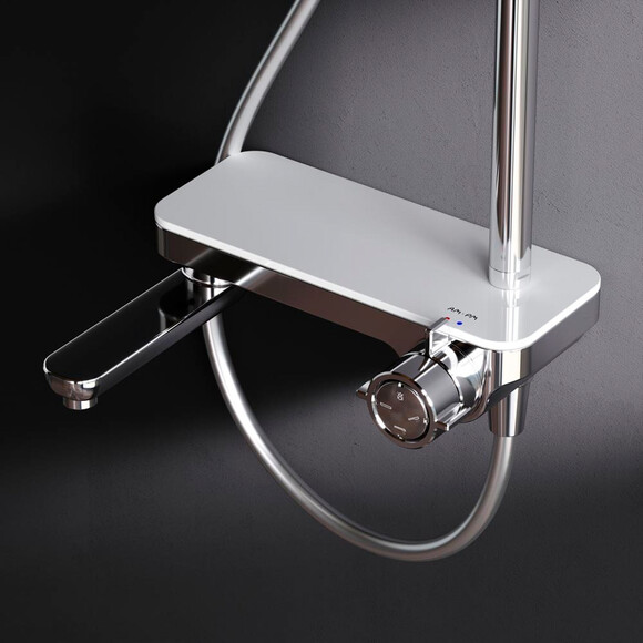 Душева система Am.Pm Like F0780700 (з виливом та поличкою), Колір виробника: хром, фото , изображение 4