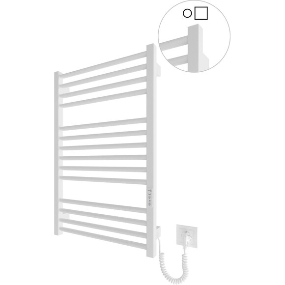 Электрический полотенцесушитель Hygge Family Derby 6.1.0402.06.WM (4820258984251, 530x770, белый матовый, универсальный, с таймером), Доступные размеры: 530 x 770, Цвет производителя: белый матовый, фото 