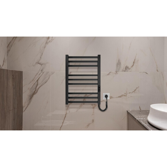 Электрический полотенцесушитель Hygge Family London 6.1.0100.06.BM (4820258983292, 430x570, черный матовый, универсальный, с таймером), Доступные размеры: 430 x 570, Цвет производителя: черный матовый, фото 2