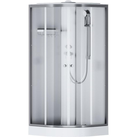 Душевой бокс Am.Pm X-Joy W94C-401-090MT (90x90 см, стекло прозрачное, профиль сатин, с поддоном), Доступные размеры: 90 x 90, Цвет производителя: сатин (хром матовый), фото 9