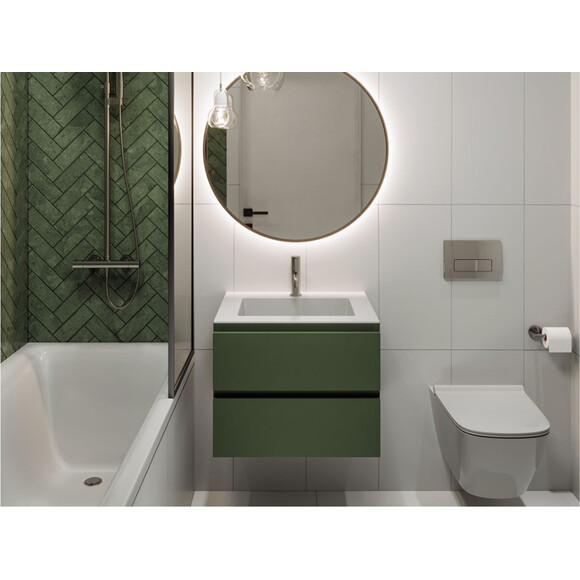 Умывальник Miraggio Erica 600 Miramarble 8813410 (60x50 см), Доступные размеры: 60 x 50, Цвет производителя: белый глянец, Технология производства: Miramarble, фото 5