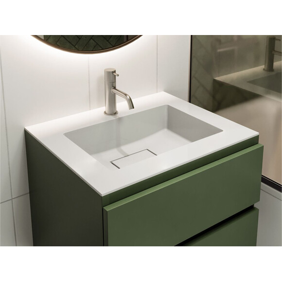 Умывальник Miraggio Erica 600 Miramarble 8813410 (60x50 см), Доступные размеры: 60 x 50, Цвет производителя: белый глянец, Технология производства: Miramarble, фото 2