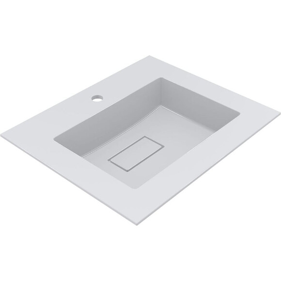Умывальник Miraggio Erica 600 Miramarble 8813410 (60x50 см), Доступные размеры: 60 x 50, Цвет производителя: белый глянец, Технология производства: Miramarble, фото 