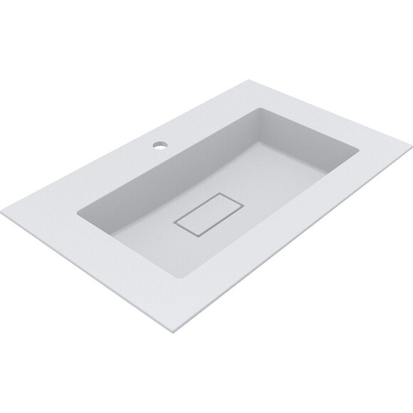 Умивальник Miraggio Erica 800 Miramarble Matt 8813355 (80x50 см, білий матовий), Доступні розміри: 80 x 50, Колір виробника: білий матовий, Технологія виробництва: Miramarble Matt, фото 
